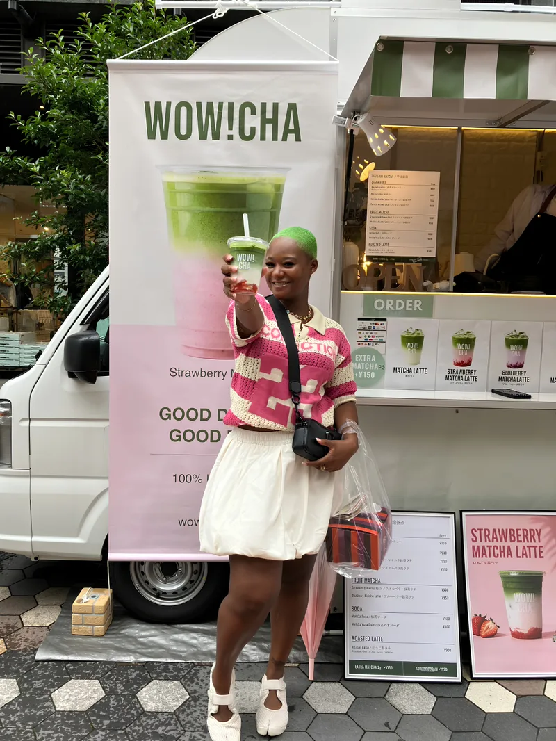 WOW!CHA matcha latte at Asakusa Rokku