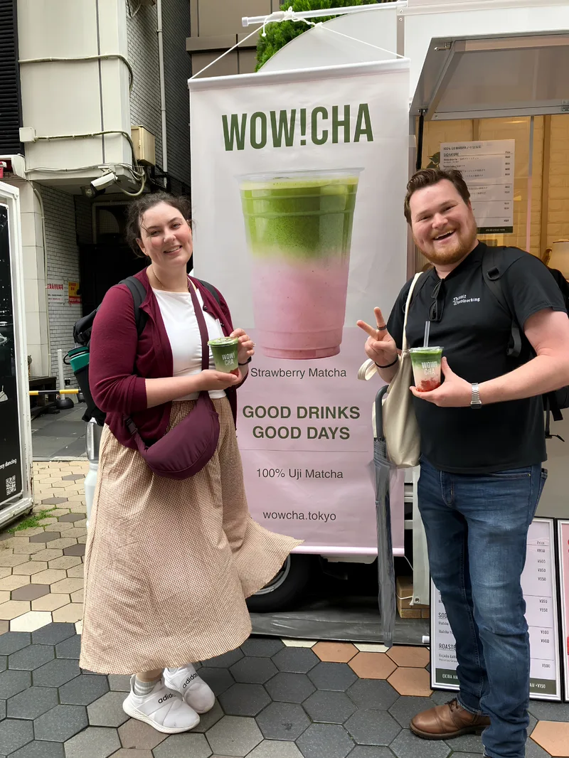WOW!CHA matcha drinks at Asakusa entertainment street