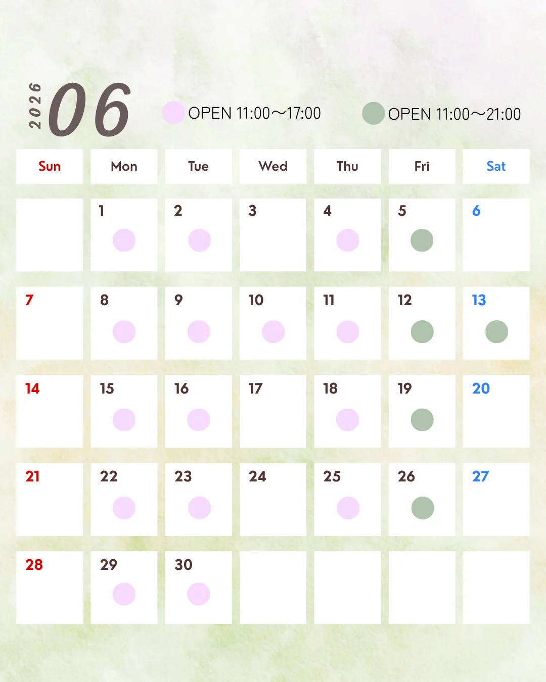 WOW!CHA June 2026 Schedule — Asakusa Rokku Broadway