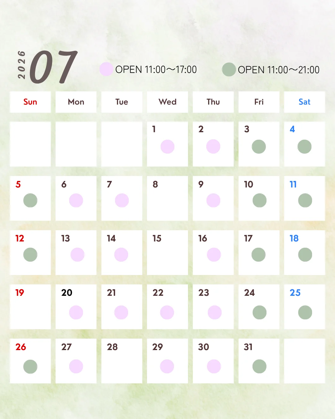 WOW!CHA July 2026 Schedule — Asakusa Rokku Broadway